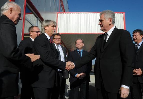 Zrenjanin 15.11.2012. god - Predsednik Nikolić na otvaranju novog pogona fabrike 